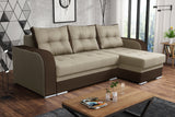 ECKSOFA BETT SAM TWIST 2 / 1116 BRAUN 236CM 2X STAURAUM UNIVERSAL RECHTE/LINKE ECKE / BONELLFEDERN + SCHAUMSTOFF