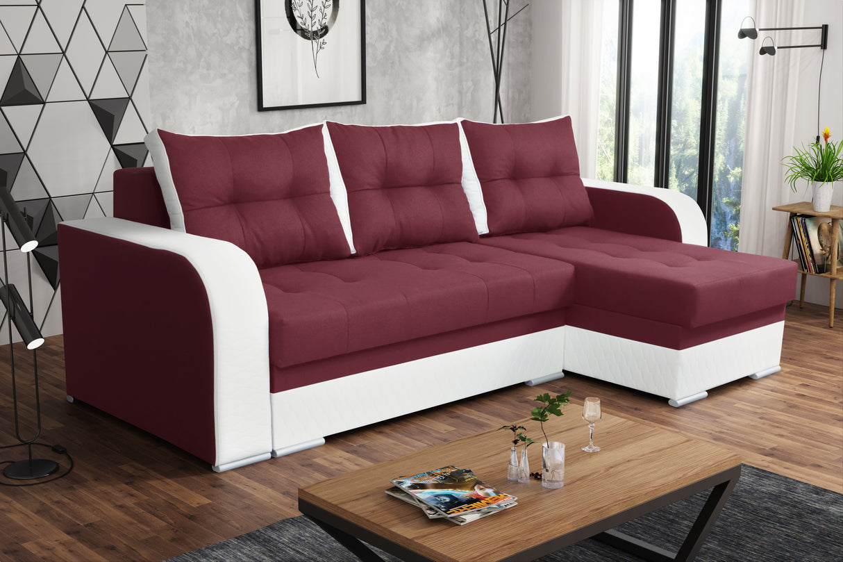 ECKSOFA BETT SAM TWIST 9 / 1115 236CM 2X STAURAUM universal RECHTE/LINKE ECKE / BONELLFEDERN + SCHAUM
