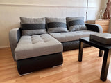 Sofa narożna z funkcją spania Nesty Inari 91/W39 228 cm 2 x miejsce do przechowywania Uniwersalny narożnik / sprężyny Bonell + pianka