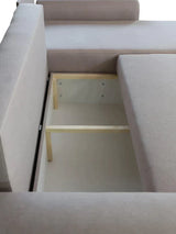 ECKSOFA BETT MALIBU 248CM MALMO 08 / UNIVERSAL RECHTE/LINKE ECKE / SCHAUM