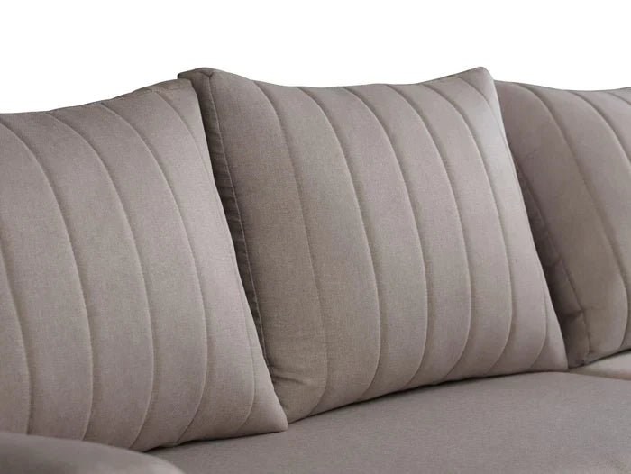 ECKSOFA BETT MALIBU 248CM MALMO 08 / UNIVERSAL RECHTE/LINKE ECKE / SCHAUM