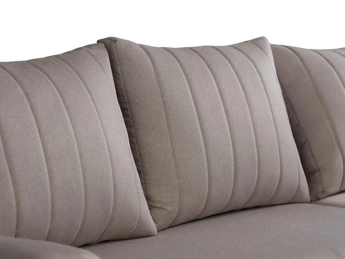 ECKSOFA BETT MALIBU 248CM MALMO 79 / UNIVERSAL RECHTE/LINKE ECKE / SCHAUM