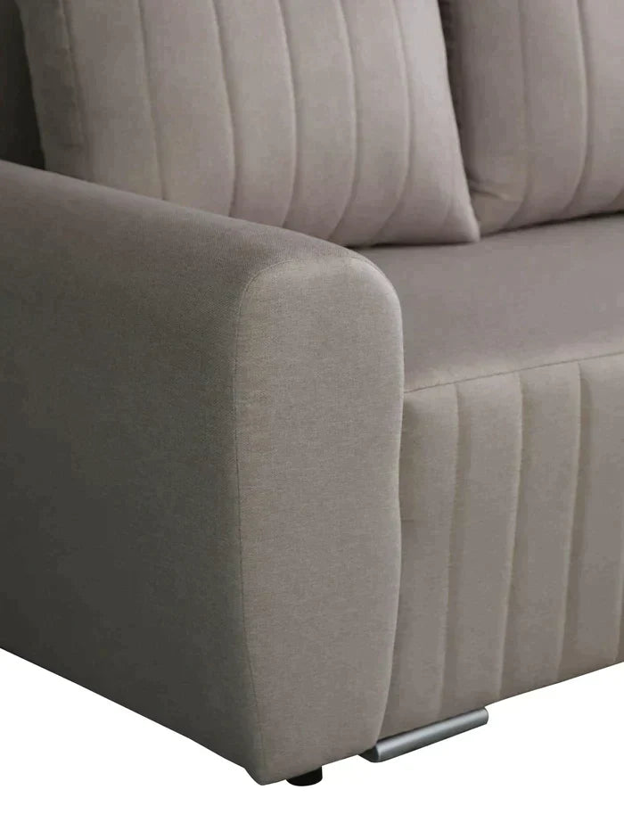 ECKSOFA BETT MALIBU 248CM MALMO 90 / UNIVERSAL RECHTS/LINKS ECKE / SCHAUMSTOFF