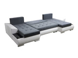 ECKSOFA BETT LONDON U-FORM 2304/1116/60 322CM 3X STAURAUM FLECKENRESISTENTER LEICHT ZU REINIGENDER STOFF / BONELLFEDERN + SCHAUMSTOFF