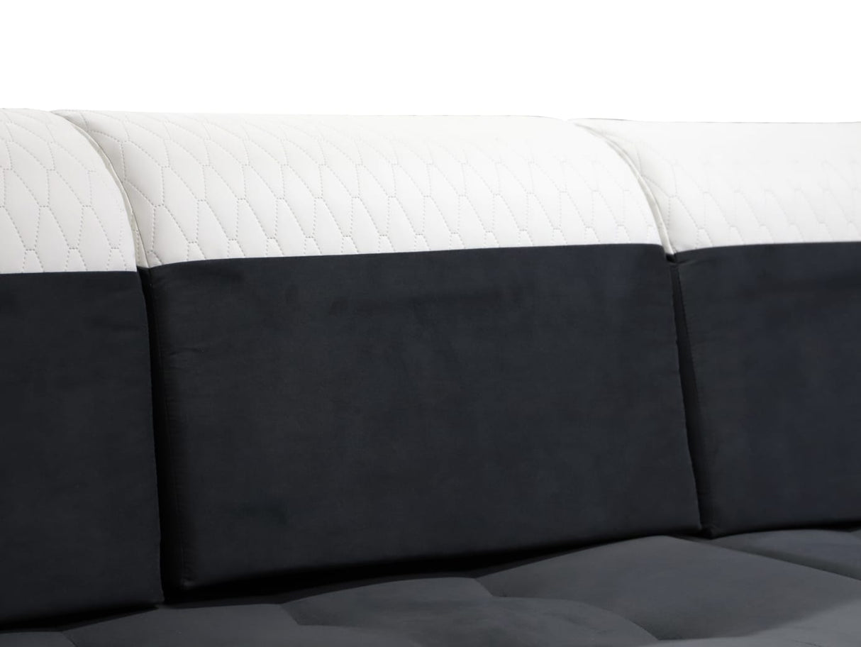 ECKSOFA BETT LONDON U-FORM 2304/1116/60 322CM 3X STAURAUM FLECKENRESISTENTER LEICHT ZU REINIGENDER STOFF / BONELLFEDERN + SCHAUMSTOFF
