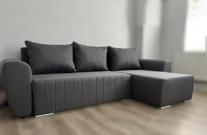 ECKSOFA BETT MALIBU 248CM MALMO 95 / UNIVERSAL RECHTE/LINKE ECKE / SCHAUMSTOFF