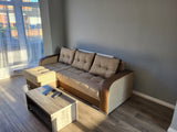 ECKSOFA BETT SAM BROWN BERLIN 03 / W55 236CM 2X STAURAUM universal RECHTE/LINKE ECKE / BONELLFEDERN + SCHAUMSTOFF