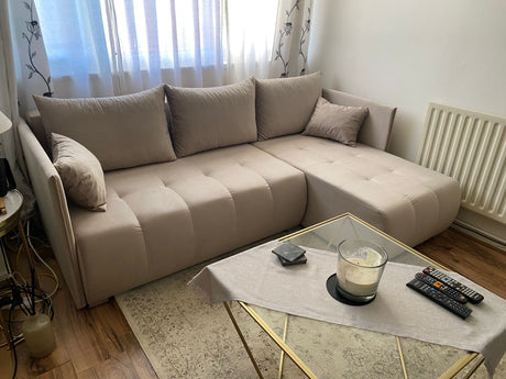 ECKSOFA BETT NESS 214CM / FEDERN + SCHAUM / FARBWAHL