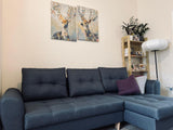 ECKSOFA BETT PALMO 2X STAURAUM GRAFIT MALMÖ 96 240cm universal RECHTE/LINKE ECKE / BONELLFEDERN + SCHAUM
