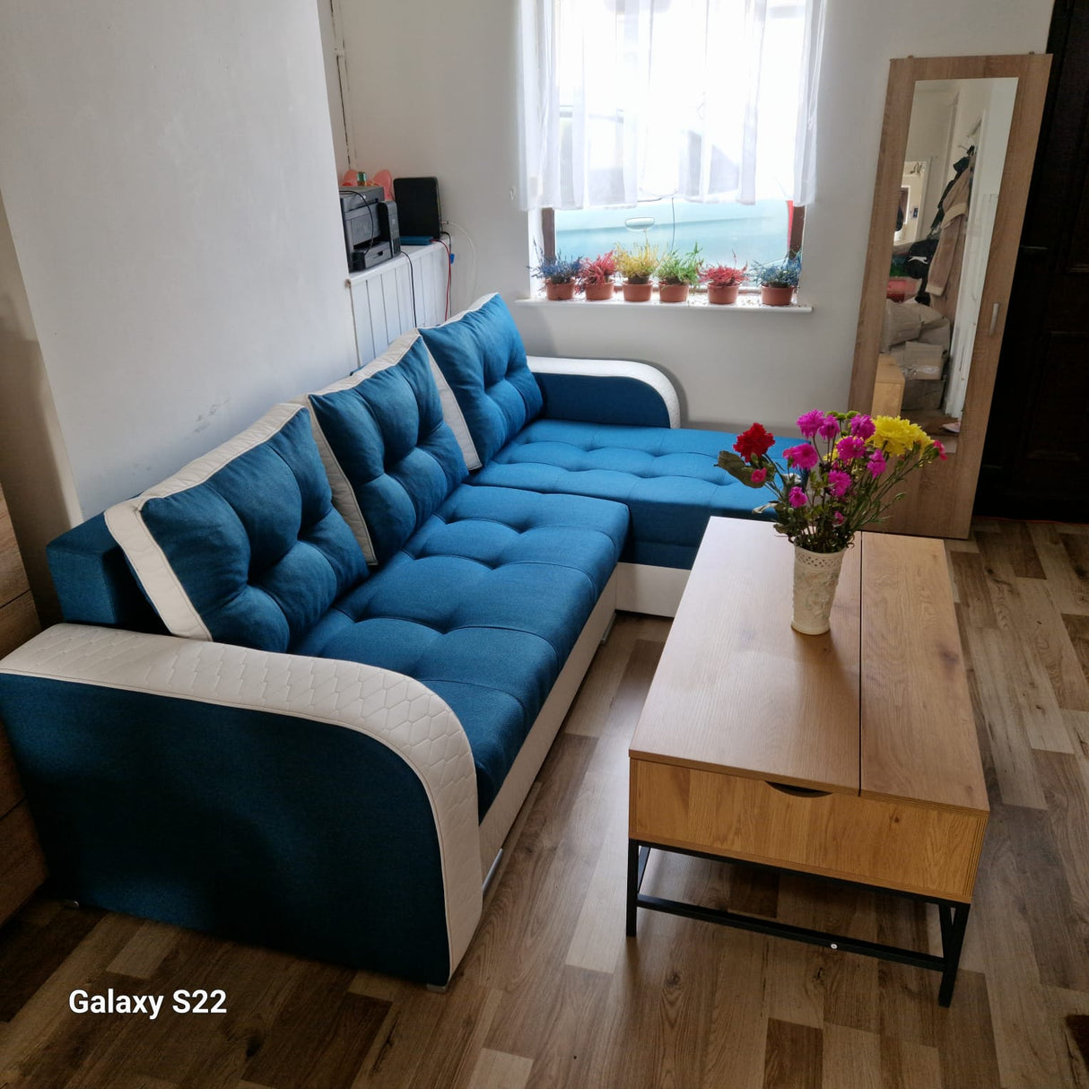 ECKSOFA BETT SAM TWIST 12 / 1115 236CM 2X STAURAUM universal RECHTE/LINKE ECKE / BONELLFEDERN + SCHAUM