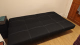 Slaapbank Axel 195cm Sawana 14 Zwart / Veren + Schuim