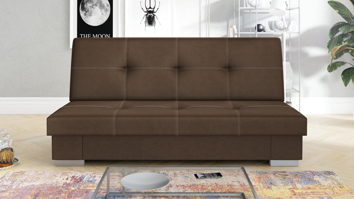 Slaapbank Axel 195cm Sawana 16 Bruin / Veren + Schuim