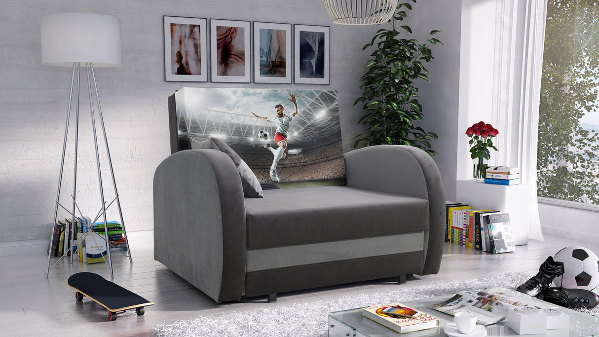 SINGLE SOFA BED TOLA 100CM *CHOICE OF COLORS* EASY CLEAN FABRIC / FOAM