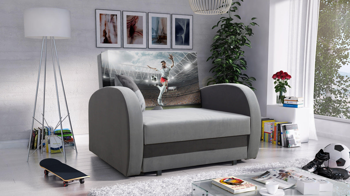 SINGLE SOFA BED TOLA 100CM *CHOICE OF COLORS* EASY CLEAN FABRIC / FOAM