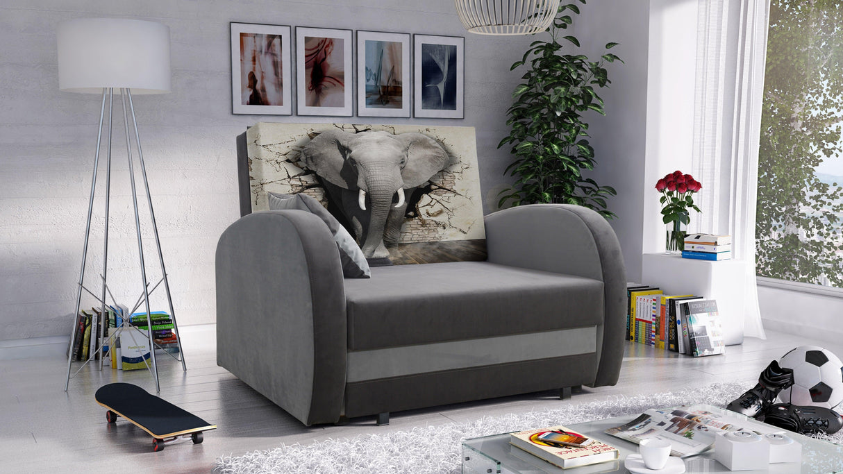 SINGLE SOFA BED TOLA 100CM *CHOICE OF COLORS* EASY CLEAN FABRIC / FOAM