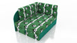 UNIVERSAL CORNER SOFA BED KUBUS CUBE GREEN FOOTBALL Children room