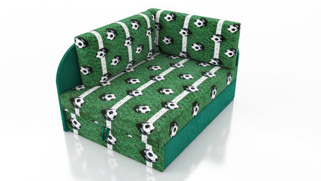 UNIVERSAL CORNER SOFA BED KUBUS CUBE GREEN FOOTBALL Children room