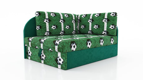 UNIVERSAL CORNER SOFA BED KUBUS CUBE GREEN FOOTBALL Children room