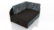 UNIVERSAL CORNER SOFA BED KUBUS CUBE BLACK / ZEBRA Children room