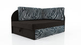 UNIVERSAL CORNER SOFA BED KUBUS CUBE BLACK / ZEBRA Children room