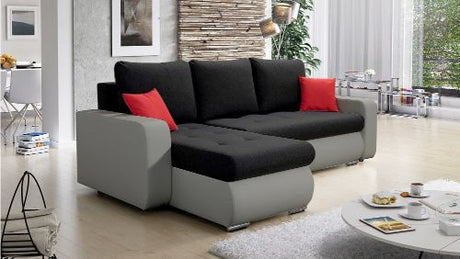 ECKSOFA BETT DAVY FARBAUSWAHL 238CM / FEDERN + SCHAUM