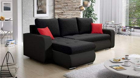 ECKSOFA BETT DAVY FARBAUSWAHL 238CM / FEDERN + SCHAUM