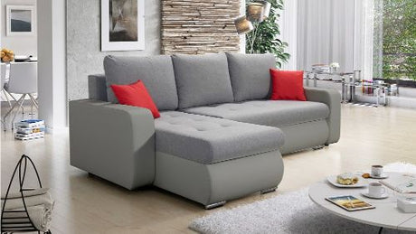 ECKSOFA BETT DAVY FARBAUSWAHL 238CM / FEDERN + SCHAUM