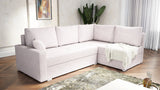 ECKSOFA BETT FINO 228CM + PASSENDER HOCKER / FEDERN + SCHAUMSTOFF
