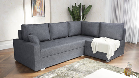 ECKSOFA BETT FINO 228CM + PASSENDER HOCKER / FEDERN + SCHAUMSTOFF