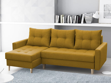 ECKSOFA BETT BRIAN 222x140CM 2X STAURAUM  Universal  ECKE RECHTS/LINKS  / BONELLFEDERN + SCHAUMSTOFF