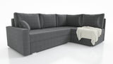 ECKSOFA BETT FINO 228CM + PASSENDER HOCKER / FEDERN + SCHAUMSTOFF
