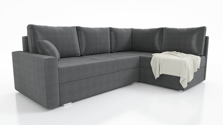 ECKSOFA BETT FINO 228CM + PASSENDER HOCKER / FEDERN + SCHAUMSTOFF