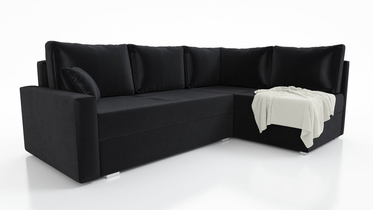 ECKSOFA BETT FINO 228CM + PASSENDER HOCKER / FEDERN + SCHAUMSTOFF