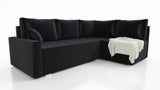 ECKSOFA BETT FINO 228CM + PASSENDER HOCKER / FEDERN + SCHAUMSTOFF