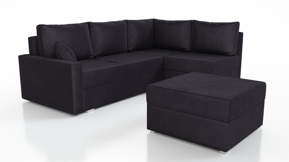 ECKSOFA BETT FINO 228CM + PASSENDER HOCKER / FEDERN + SCHAUMSTOFF