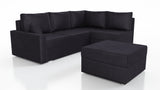 ECKSOFA BETT FINO 228CM + PASSENDER HOCKER / FEDERN + SCHAUMSTOFF