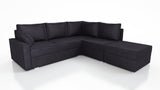 ECKSOFA BETT FINO 228CM + PASSENDER HOCKER / FEDERN + SCHAUMSTOFF
