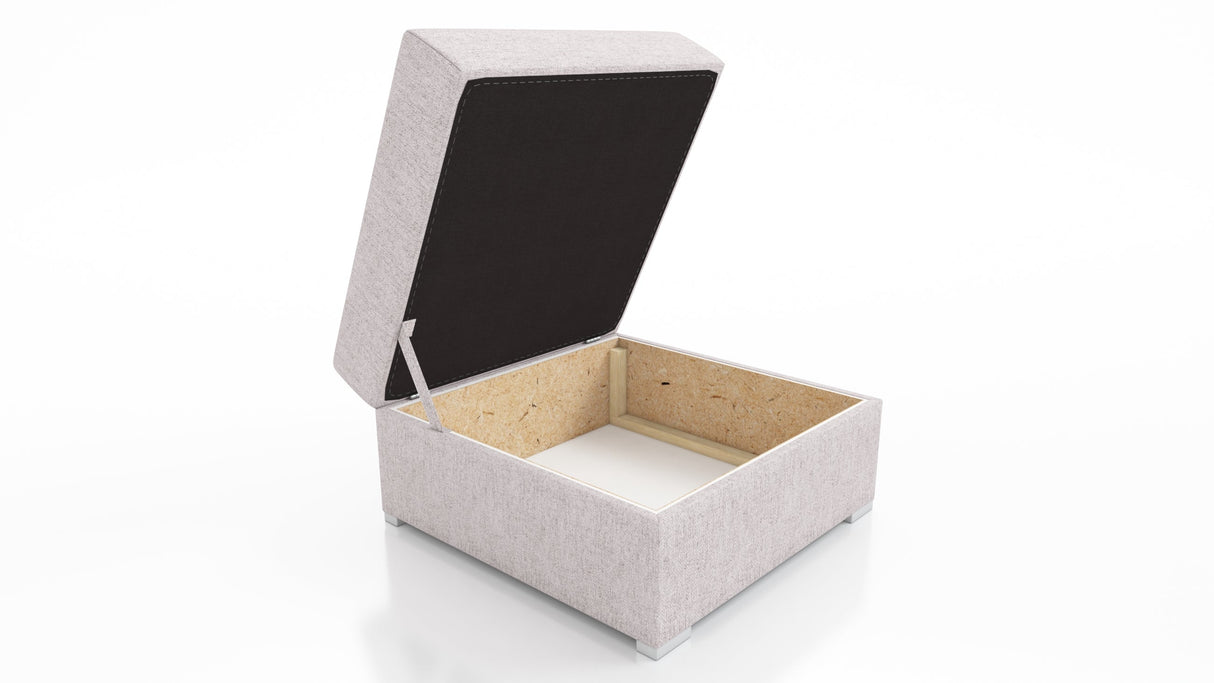ECKSOFA BETT FINO 228CM + PASSENDER HOCKER / FEDERN + SCHAUMSTOFF