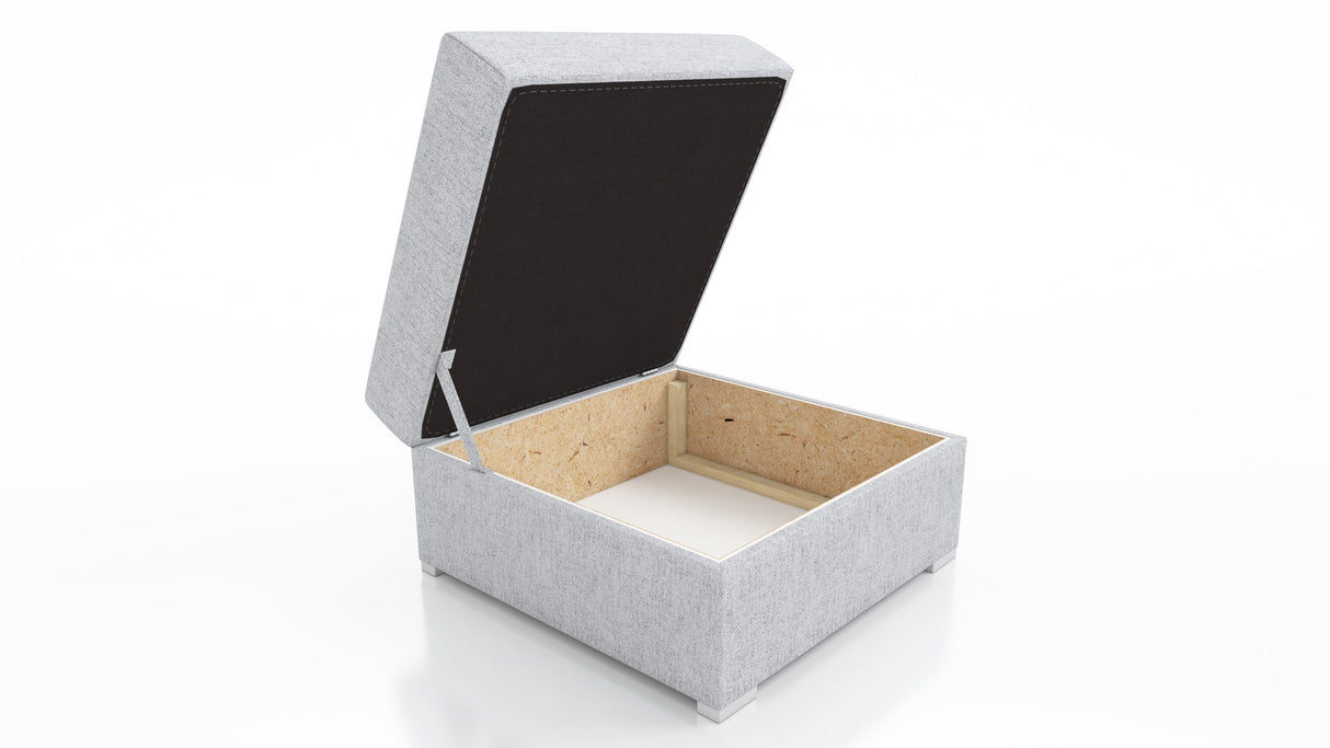 ECKSOFA BETT FINO 228CM + PASSENDER HOCKER / FEDERN + SCHAUMSTOFF