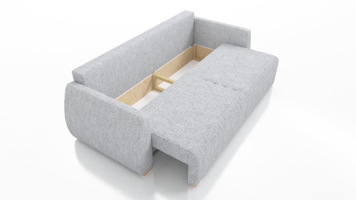 NIEUW! SLAAPBANK DALIA 221CM BONELL VEREN + SCHUIM / KLEURKEUZE