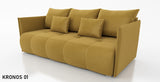 NIEUW! SLAAPBANK NESS 199CM VERING + SCHUIM / KLEURKEUZE