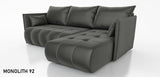 Sofa narożna z funkcją spania NESS 214CM / SPRĘŻYNY + PIANKA / WYBÓR KOLORU