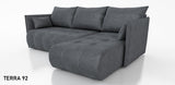 Sofa narożna z funkcją spania NESS 214CM / SPRĘŻYNY + PIANKA / WYBÓR KOLORU