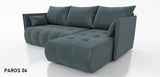 Sofa narożna z funkcją spania NESS 214CM / SPRĘŻYNY + PIANKA / WYBÓR KOLORU