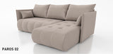 Sofa narożna z funkcją spania NESS 214CM / SPRĘŻYNY + PIANKA / WYBÓR KOLORU