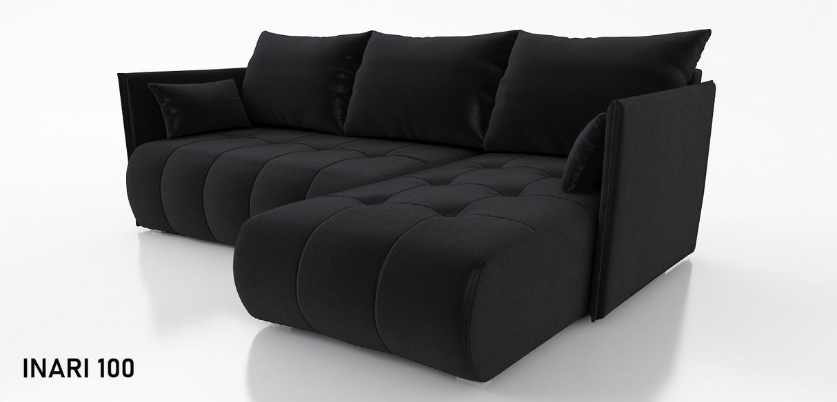 Sofa narożna z funkcją spania NESS 214CM / SPRĘŻYNY + PIANKA / WYBÓR KOLORU