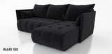 Sofa narożna z funkcją spania NESS 214CM / SPRĘŻYNY + PIANKA / WYBÓR KOLORU
