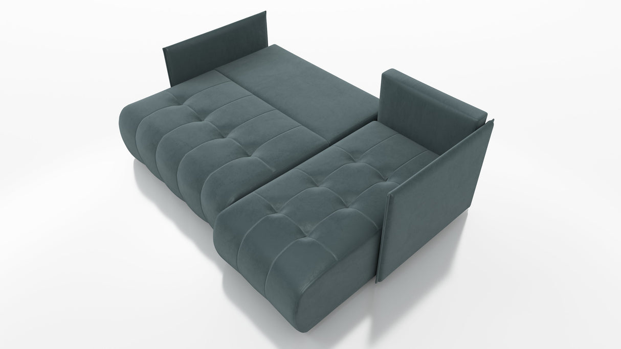 Sofa narożna z funkcją spania NESS 214CM / SPRĘŻYNY + PIANKA / WYBÓR KOLORU
