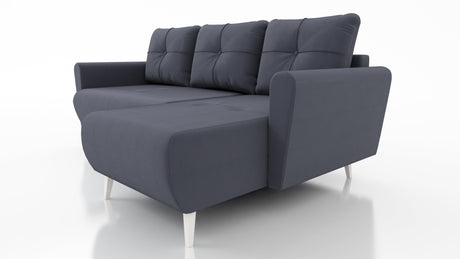 ECKSOFA BETT MONE UNIVERSAL 228cm LEICHT ZU REINIGENDER STOFF FARBAUSWAHL / BONELLFEDERN + SCHAUMSTOFF
