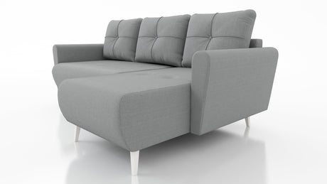 ECKSOFA BETT MONE UNIVERSAL 228cm LEICHT ZU REINIGENDER STOFF FARBAUSWAHL / BONELLFEDERN + SCHAUMSTOFF